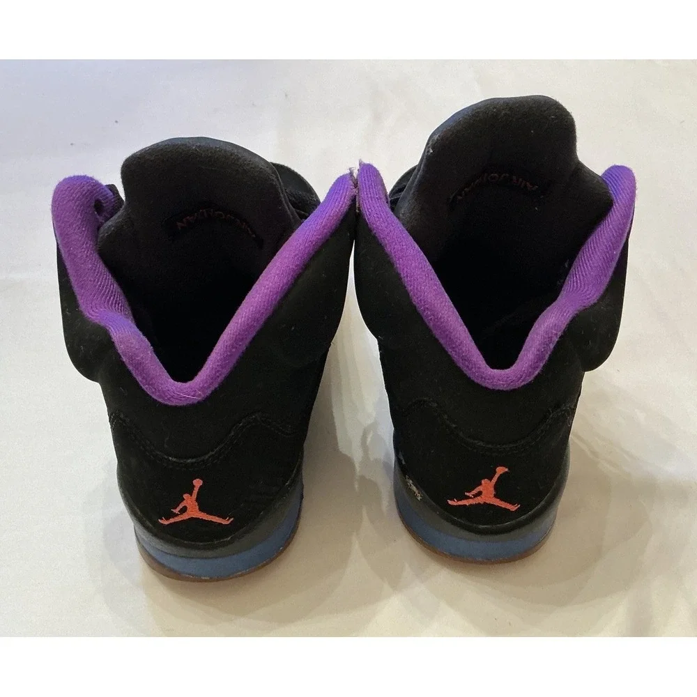 Air Jordan 5 Retro GS Raptors Black Fierce Purple 440892-017 Sz 6.5Y Women's 8